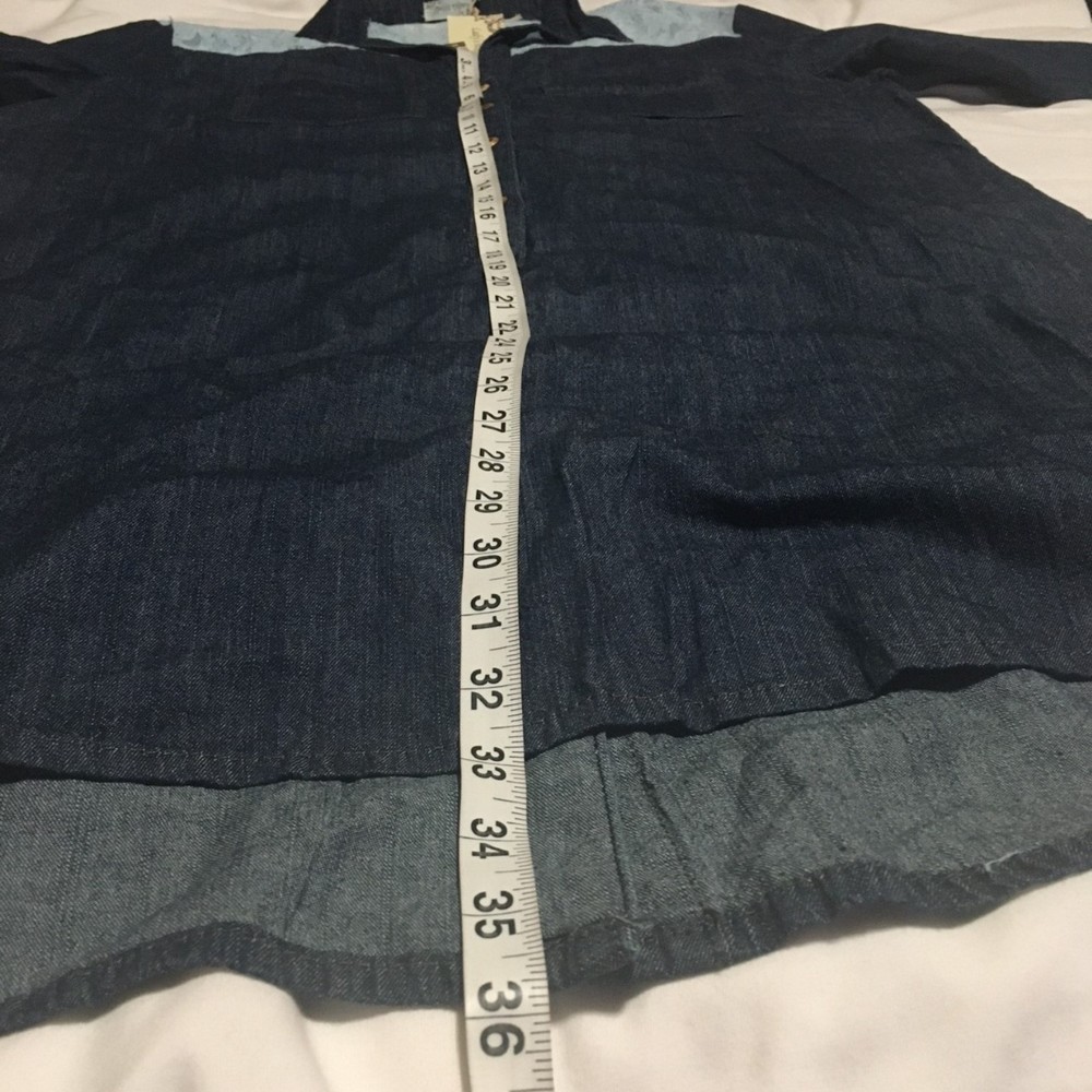 *Like New* Lady's World denim & baby blue lace shirt dress XXL - Picture 7 of 7